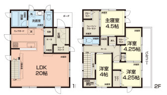 平塚市桜ヶ丘　中古戸建の間取り