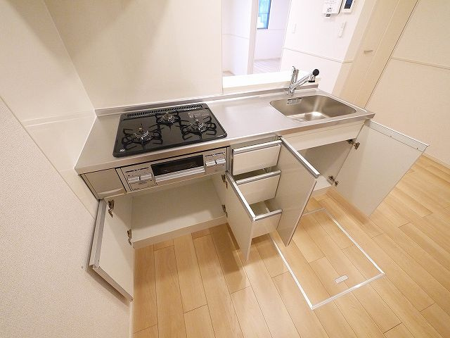 クレメント東九条Ｂのキッチン|キッチンでお料理をお楽しみください