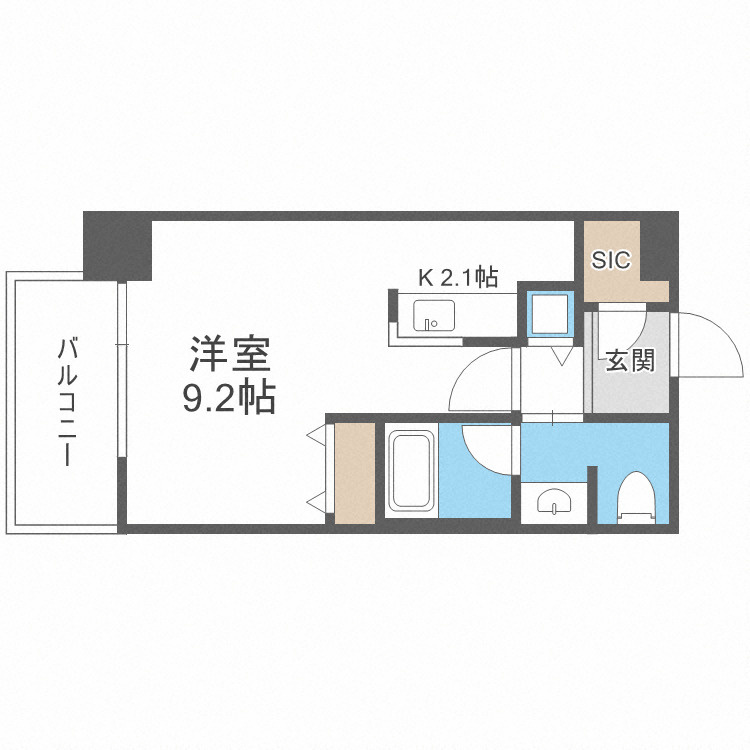 クロスレジデンス大阪新町の間取り