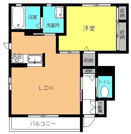 シャーメゾン親和の間取り