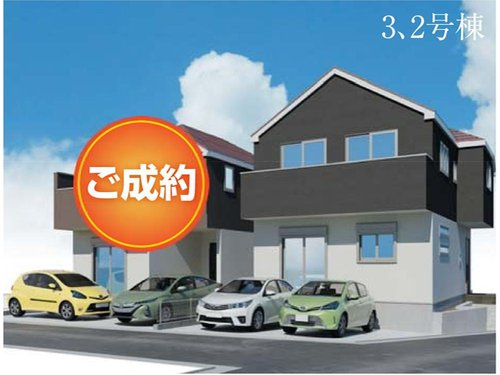 【保土ケ谷区峰岡町２丁目217-28新築戸建て２号棟】（峯小学校・宮田中学校）の外観パース