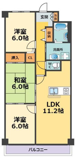 【間取り】 | グランドコート甲子園