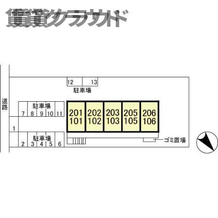 ジャックパレス　Vの区画図