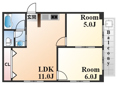 カァーサ六甲の間取り