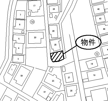 土地 岩田坂２丁目の土地図|平面図