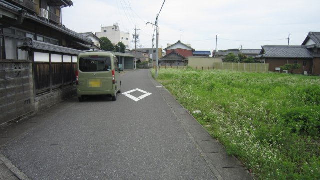 土地　大野町黒野の前面道路含む現地写真|東側道路　南方向