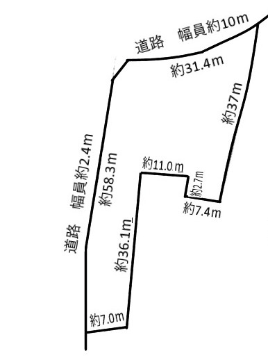 土地　美濃市の土地図|平面図