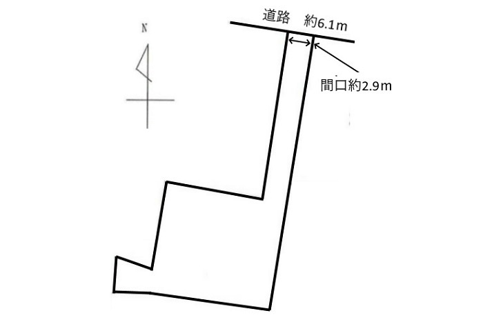 土地　中屋東の土地図|平面図