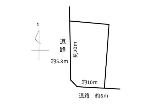 土地　馬場上光町２丁目の土地図|平面図