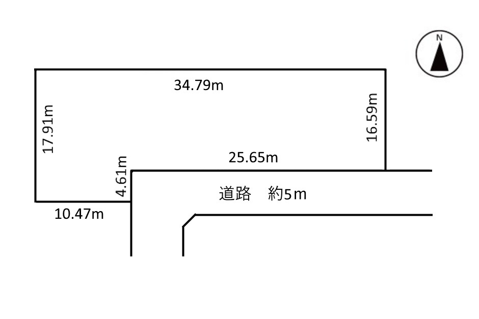 土地　梅原の土地図|平面図