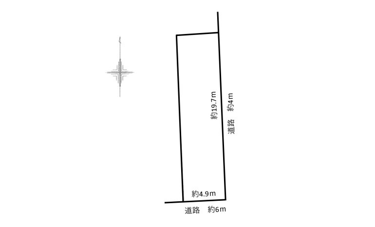 土地 元宮町４丁目の土地図|平面図