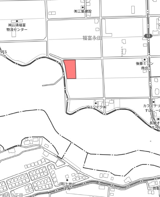 土地　福富永田の地図|地図
