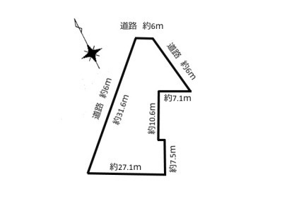 土地　松尾の土地図|平面図