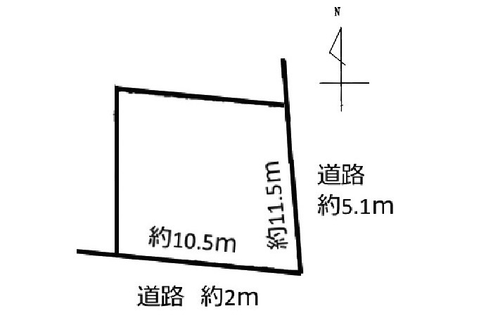 土地　高富の土地図|平面図