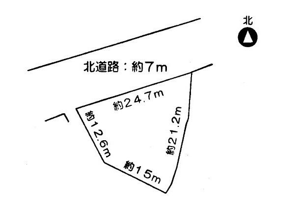 土地　藤倉の土地図|平面図