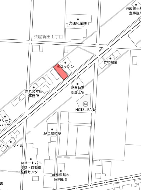 土地　茶屋新田１丁目の地図