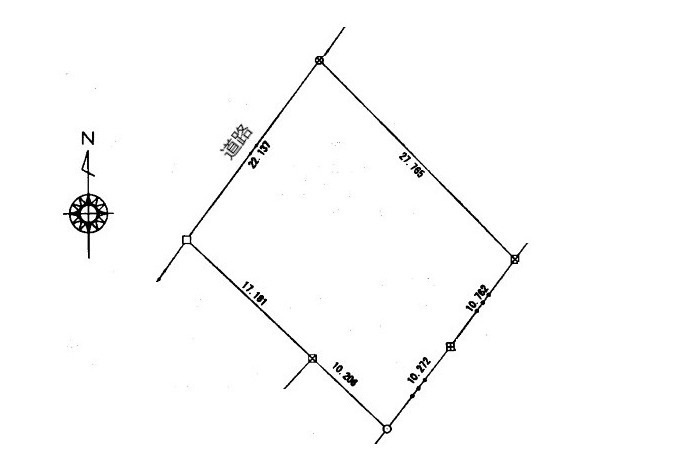 土地　打越の土地図|平面図