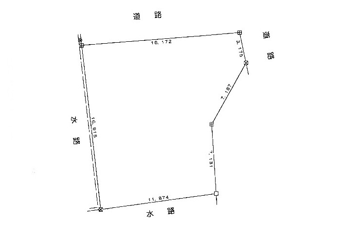 土地　下鵜飼２丁目の区画図|平面図