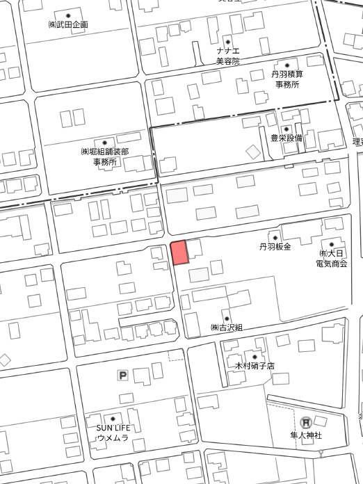 土地　北今ケ渕の地図