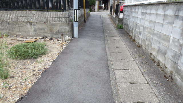 土地 領下の前面道路含む現地写真|前面道路　南から
