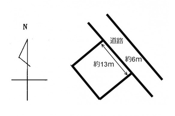 土地　関ノ上１丁目の土地図|平面図