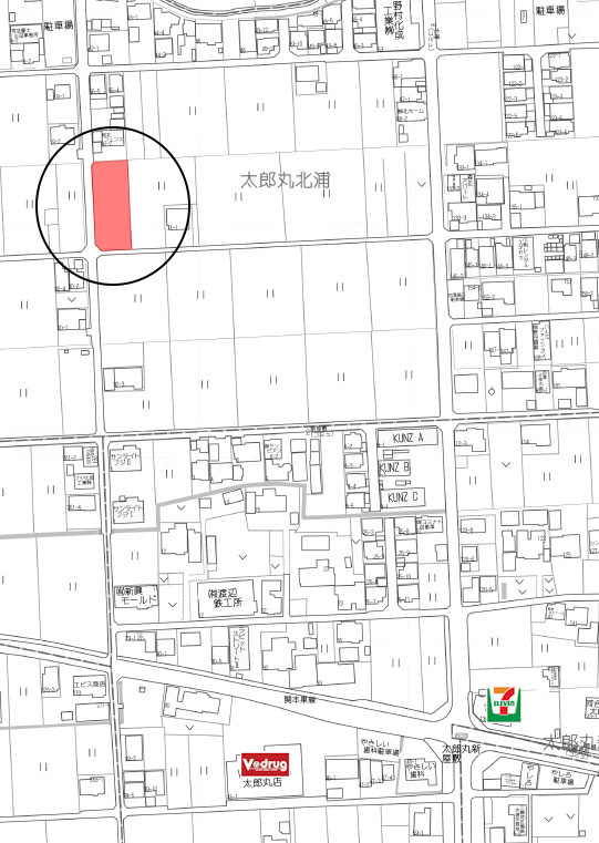 土地 太郎丸北浦の地図|地図