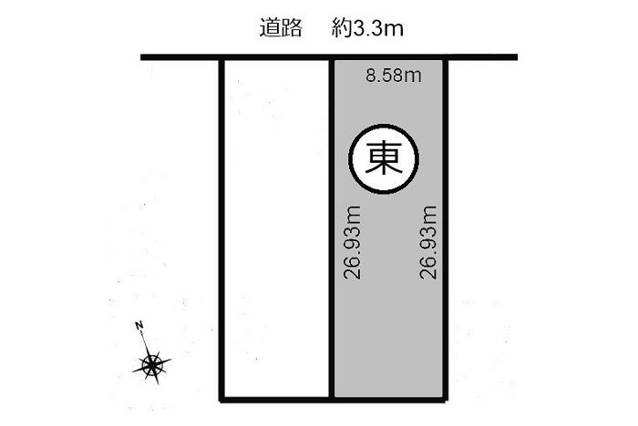 土地　江吉良町の土地図|平面図