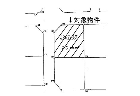 土地　梅原の土地図|平面図