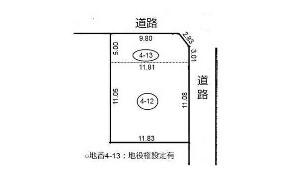 土地　三田洞東５丁目の土地図|平面図