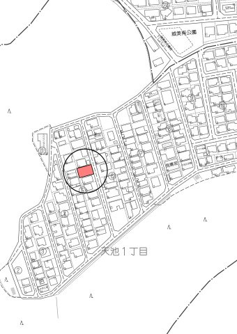 土地 天池１丁目のその他|地図