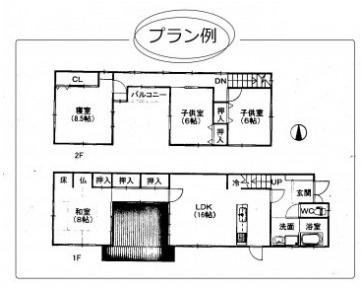 土地　竹鼻町飯柄の参考プラン|平面図