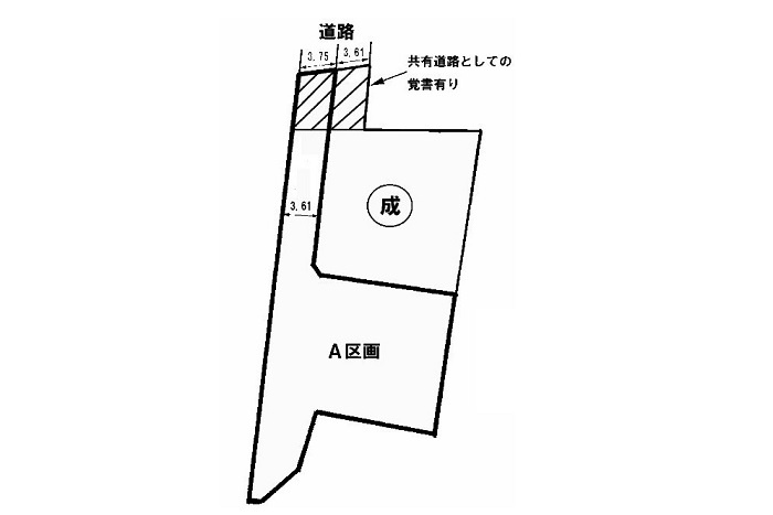 土地　福富笠海道の区画図|平面図
