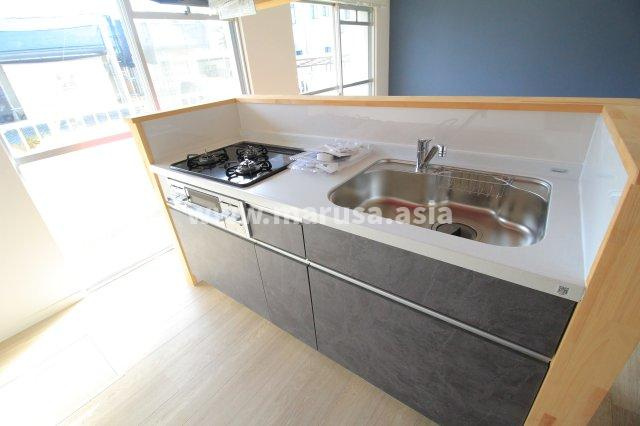 高洲マンションのキッチン