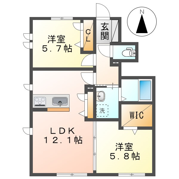 倉敷市新田のアパート