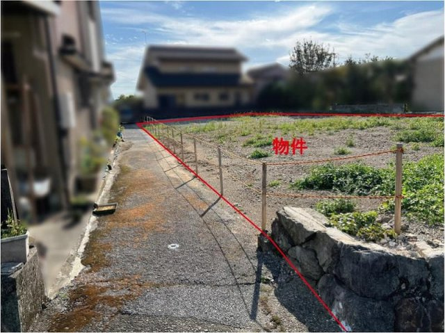 高知市布師田　売土地の前面道路含む現地写真