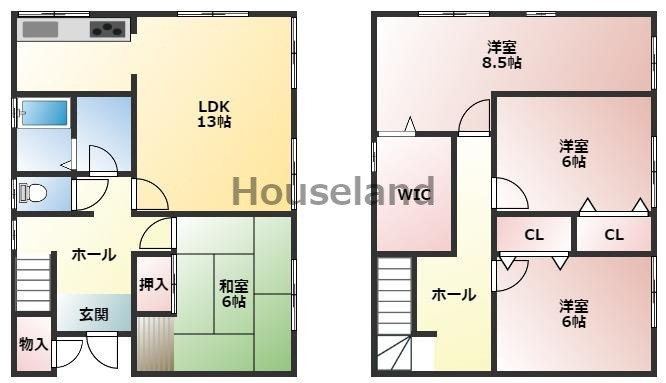 下三毛戸建の間取り