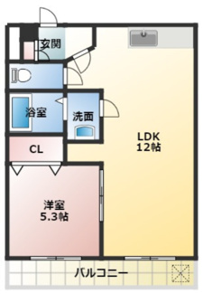 【間取り】 | ハイツ禎紫園B | 現況優先