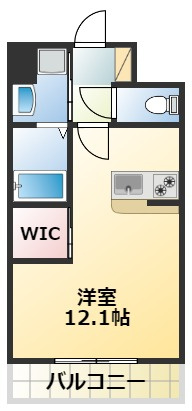 熊本市中央区白山３丁目の賃貸マンションの間取り