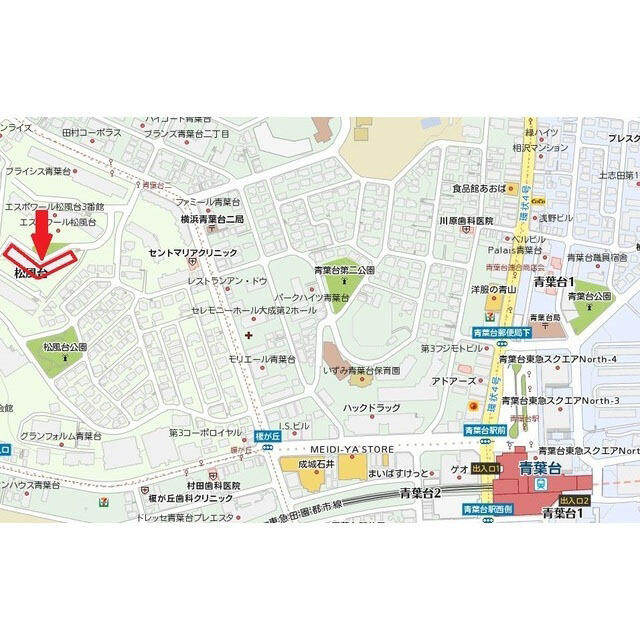 エスポワール松風台Ⅱ番館の地図