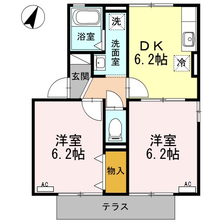 【間取り】 | ｉホームＴＯＷＮ弐番館