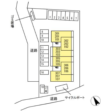 the Terrace御井町の区画図
