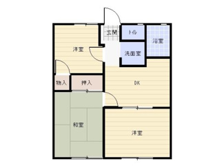 【間取り】 | グリーンコーポ | 駐車場に車を止められます