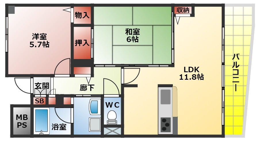 ロイヤルコート香里園の間取り