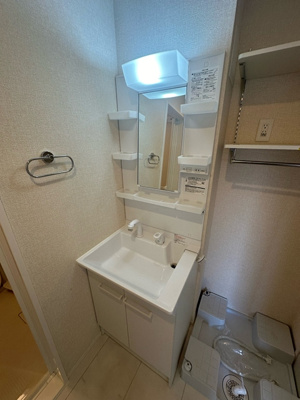 【洗面所】 | ガーネット | 洗髪洗面化粧台で忙しい朝にも寝癖の付いた頭にも優しい☆お化粧するときにも大活躍です♪