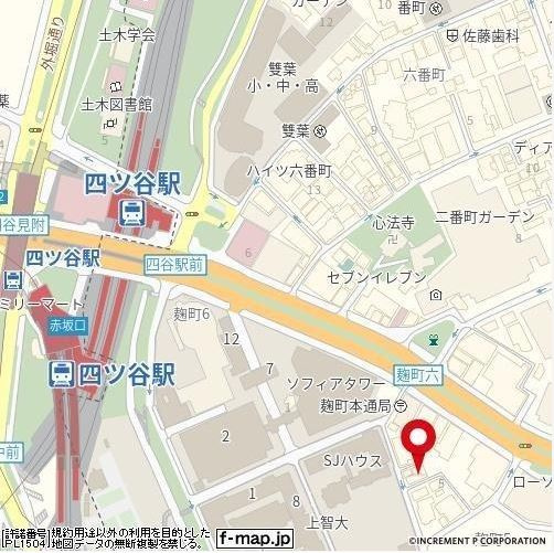 デュアレス麹町の地図|DUARES麹町