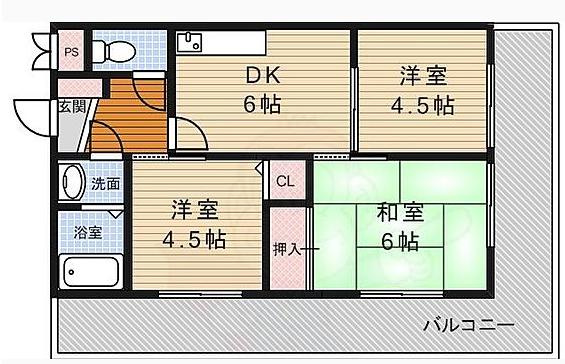 【間取り】 | サンパレス21永楽荘