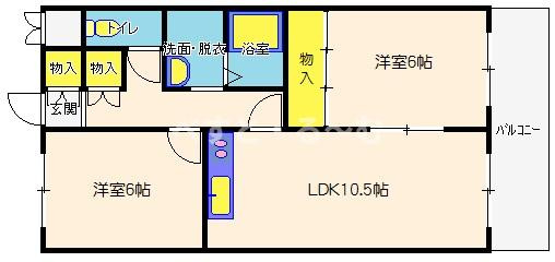 シャンポール西藤江の間取り