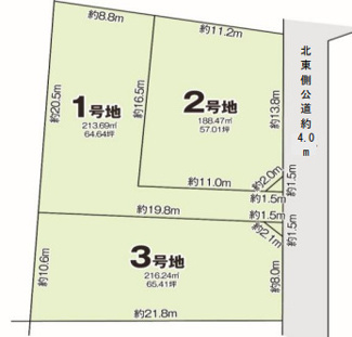 【区画図】 | 箕郷町柏木沢　売地　１号地
