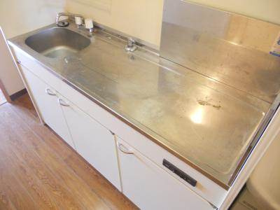 ハウスセゾン御所南のキッチン|２口ガスコンロ設置可