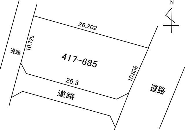 室蘭市柏木町417-685　土地